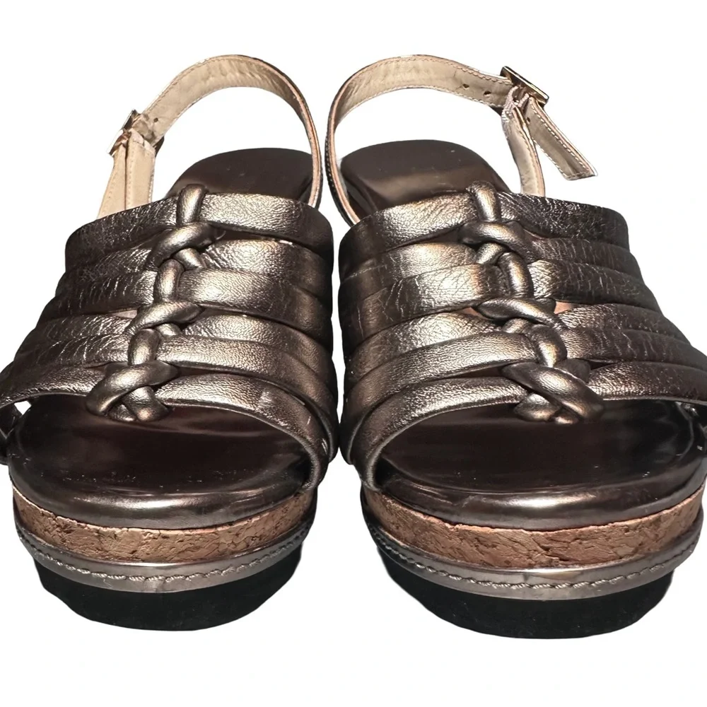 Jimmy Choo Nimosa Metallic Knot Wedge Platform Sandals Size EU 35.5 / US 5.5 - Picture 5 of 9